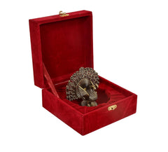 Brass Large Peacock with Decorative Box | Handcrafted Showpiece for Home & Office Decor | Gift Item, Figurine & Sculpture (Height: 3.5 Inches)