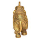 Brass Elephant Figurine - Decorative Statue for Home Decor, Feng Shui, and Good Luck (Height 4 Inch)