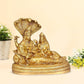 Brass Vishnu Lakshmi Idol Statue One Base Giving Blessings for Home Decor | Height : 13 Inches