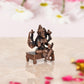 Copper Goddess Varahi Idol Figurine Eight Armed Sculpture Showpiece Home Temple Office Golden Height 4.5 cm