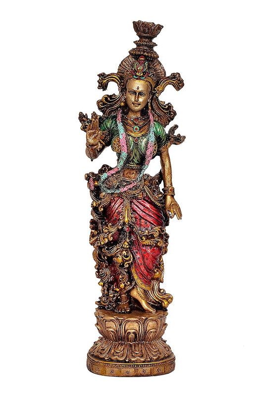 Resin Radha Statue for Home Decor for Living Room  | Height : 14 inches