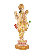 Resin Lord Dhanvantari Statue for Pooja Room | Dhanvantari Idol for Home Temple | Hindu God Statue for Spiritual & Home Décor (Height:8 Inches)