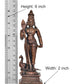 Copper Standing Lord Kartikeya Murugan Murti Decorative Showpiece Copper Murti for Home Decor Mandir Pooja Temple (Height 6 Inch)