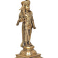 Brass Standing Lord Palani Raja Alangaram Murugan Kartikeya Murti for Home Decor Pooja Mandir Decorative Showpiece Brass Murti golden (Height 12 Inch)