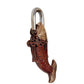 Brass Fish Lock - Antique Style Decorative Padlock with Key Showpiece for Home and Decor (Height 7 Inch)