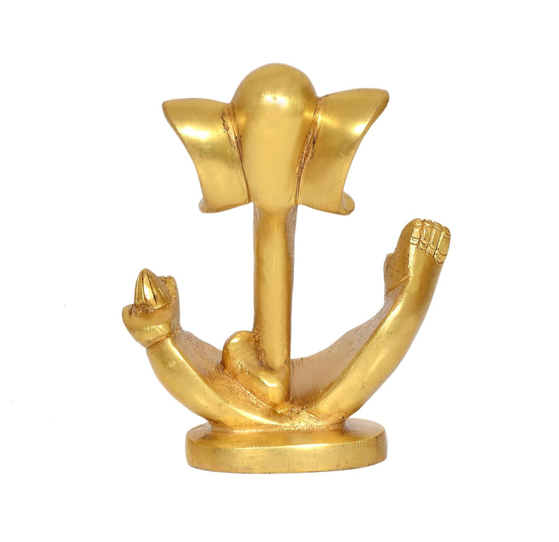 Brass Modern Ganesha Idol Ganesh Statue | Home Decor/Office Entrance/Temple/Diwali Gift | (Height : 5 inch)