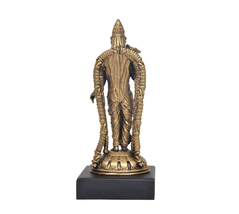 Panchaloha Goddess Meenakshi with Lotus and Parrot Idol (Height: 5 Inch)