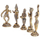 Brass Beautiful Dancing Lady Statue Medium, Gold 5 Piece