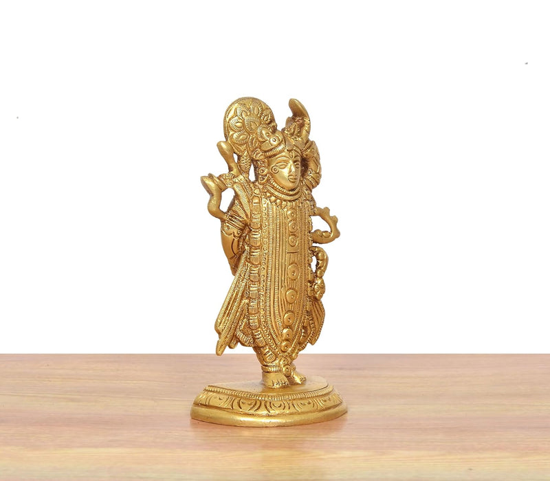 Brass Shreenathji Statue (Height :5.5 inch)