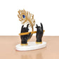 Resin Black Krishna Ji Hands with Flute Figurine (Height: 7 Inch)