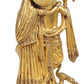 Brass Radha Krishna Idol Radha Krishna Playing with Flutes Height 10.5 Inch