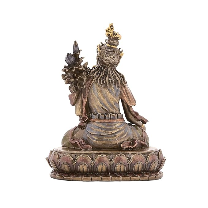 Large Tibetan Buddhist Green Tara Resin Statue Mother Goddess 6 inches Craft Detail