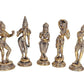 Brass Beautiful Dancing Lady Statue Medium, Gold 5 Piece