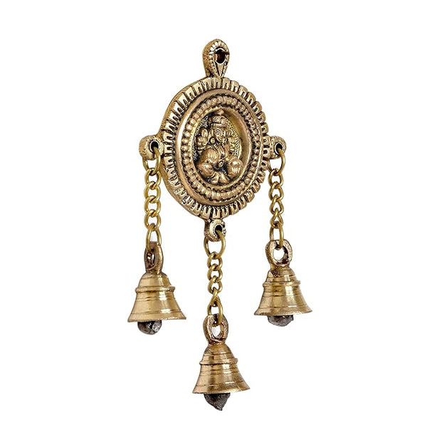 Brass Lakshmi Hanging with Bells Pooja Room Decoration/Brass Decor Items for Puja Manidr and Home Temple (Height : 7 Inches) Study Setting