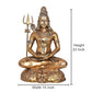 Lord Shiva Seated Pose Idol Murti Statue - Brass, Height 23 inch