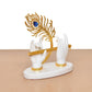 Resin White Krishna Ji Hands with Flute Figurine (Height: 7 Inch)