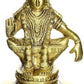 Brass Seated Lord Ayyappan Statue, Standard, Gold, 1 Piece