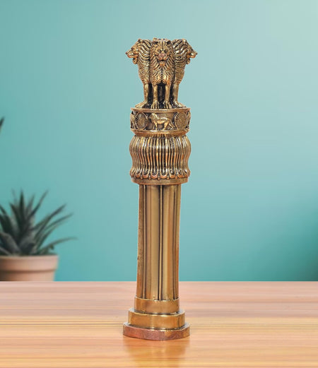Superfine Brass Ashoka for Car Dashboard (Height 6 Inch)