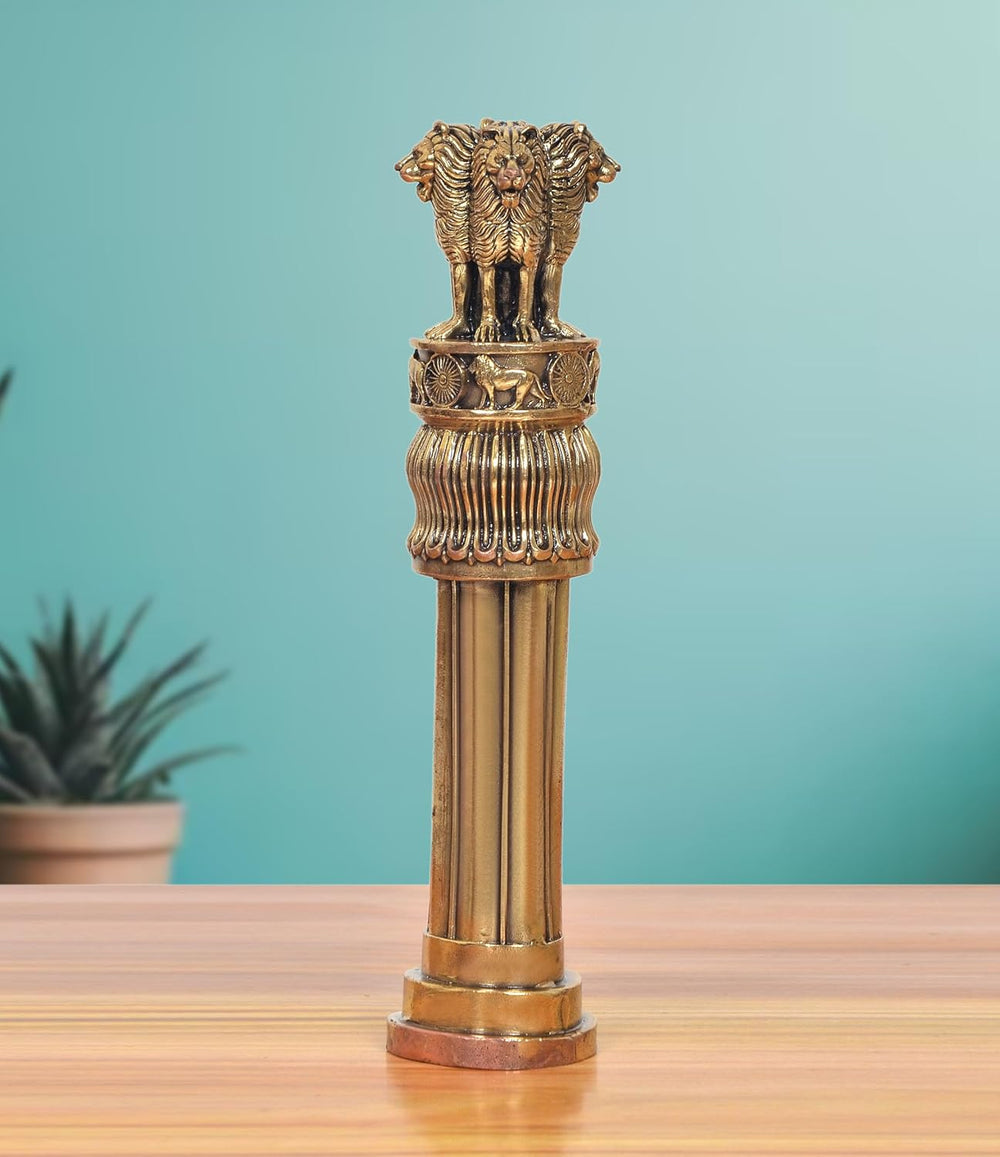 Superfine Brass Ashoka for Car Dashboard (Height 6 Inch)