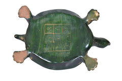 Brass Ashtalakshmi Shree Yantra on Tortoise (Kachua) Figurine | Traditional Vastu Home Decor Accent (Height: 7 Inches)