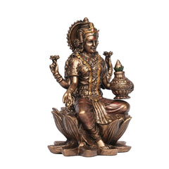 Resin Lord Vishnu with Goddess Lakshmi Seated on Sheshnag | Decorative Hindu Idol for Home, Mandir & Pooja Room Décor (Height: 4 Inches)