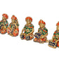 Brass Rajasthani Music Figurines Set for Home Decor Teble Office Statue (Height 5 Inch)