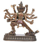 Copper Finish Buddha with 10 Hands Decorative Showpiece - 16.51 cm (Polyresin, Copper)