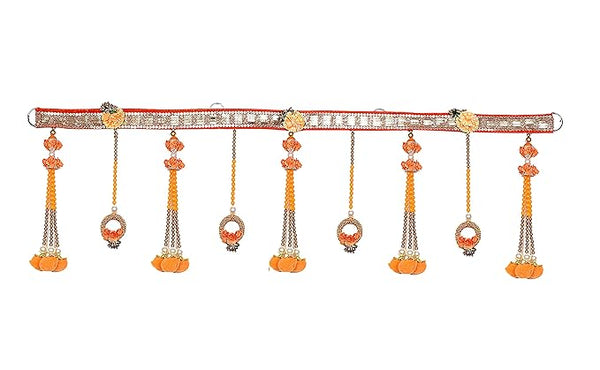 Traditional Handmade Hanging Bandanwar Toran Diwali Decoration Item for Home Door Decor Wall Decor Length 39 inches