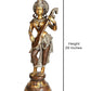 Standing Saraswati Murti Saraswati Idol Brass Statue for Home Entrance Good Luck Vastu Height 29 inches