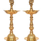 Brass Peacock Oil Lamp Diya Stand for Home Pooja Antique Items Gift Items Deepam Diwali Home and Office Decor |Set of 2| (Height: 13 Inch)