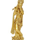 Brass Lord Krishna Idol Figurine Sculpture Playing Flute Statue Decorative Showpiece, (Height 17 Inch)