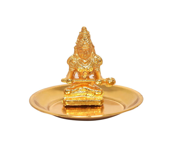 Brass Maa Annapurna or Annapoorna Annapurneshwari Murti Gift Article Decorative Showpiece Brass Idol (Height 2 Inch) Entryway Setting