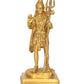 Brass Lord Shiva Standing Statue Home Temple Office Figurine Showpiece (Height 9 Inch)