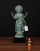 Vintage Indonesian Bronze Lord Vishnu Standing Idol (Height: 18 Inches)