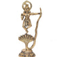 Brass Krishna Bhagwan Murti Dancing on Kaliya Naag - Religious Statue for Home Temple Pooja Mandir Decor (Height 13 Inch)