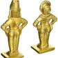 Lord Vitthal Rukmini Idols Brass Statue for Home, Best for Gift (5.25 Inch, Gold)