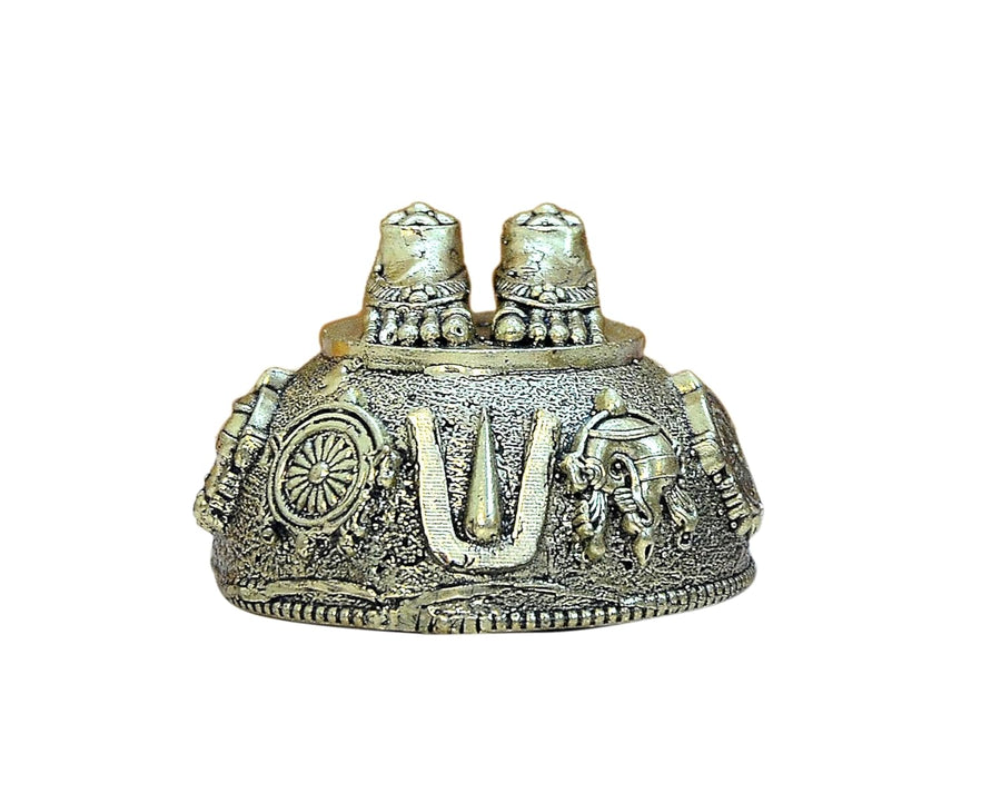 Superfine Brass Lord Tirupati Bala Ji Charan Paduka  (Height 3.5 cm) Craft Detail