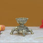 Bronze Tortoise with Oil Lamp Diya Statue Pooja Mandir Home Decor Decorative & Gift Item (Height: 2.5 Inch)