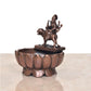 Copper Durga Urli Bowl for Floating Flowers Laxmi Urli for Diwali Pooja Gift Decoration Showpiece (Height 3 Inch)