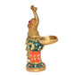 Brass Peacock with Oil Lamp Diya for Home Decor Office Decor Showpiece Idol Figurine Sculpture for Home Decoration (Height 7 Inch)