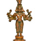 Brass Standing Panchamukhi Hanuman Statue - Handcrafted Hindu God Idol for Home Decor (Height 22 Inch)