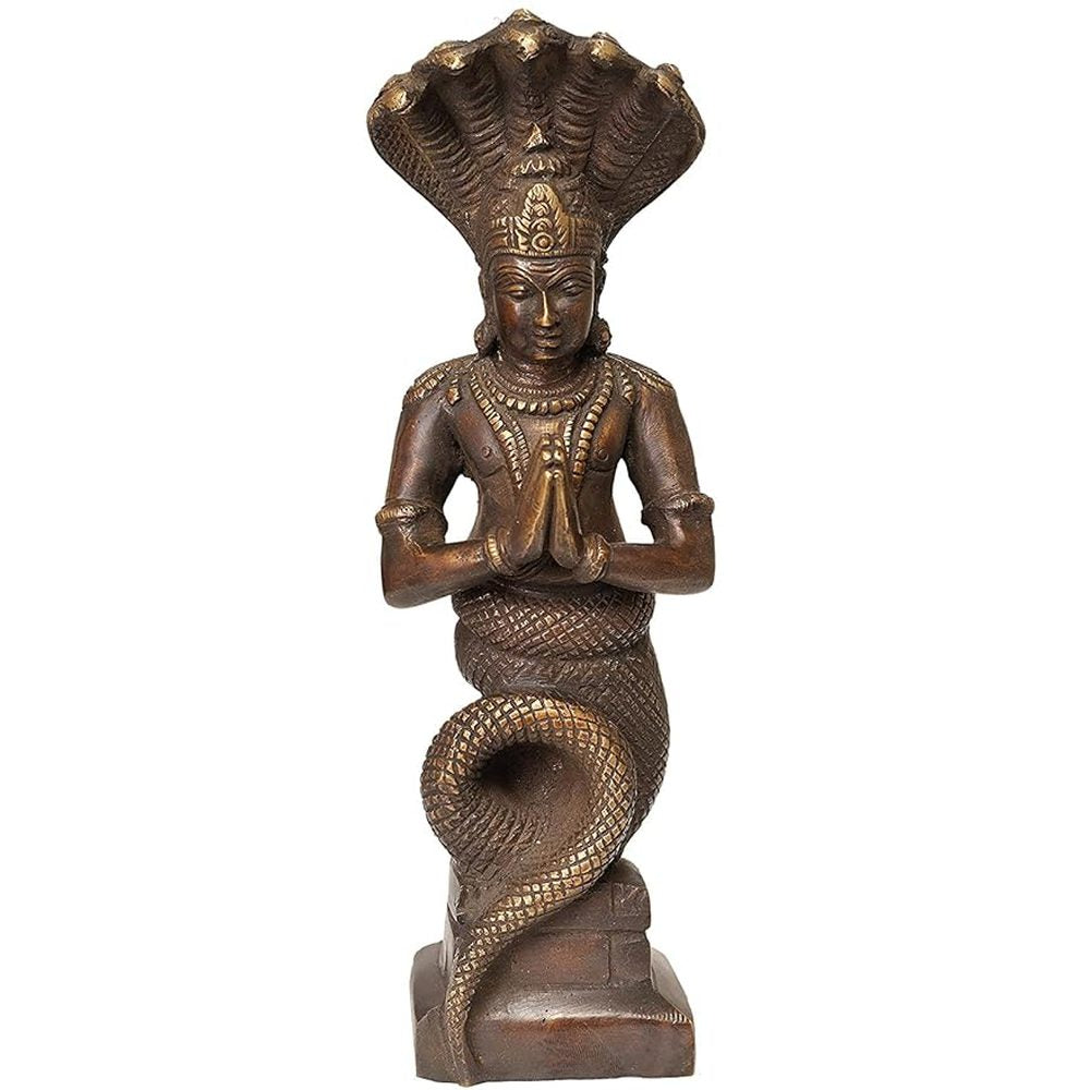 Lord Patanjali Decorative Idol Showpiece Statue Founder of Yoga (Brass, Height 10.3")