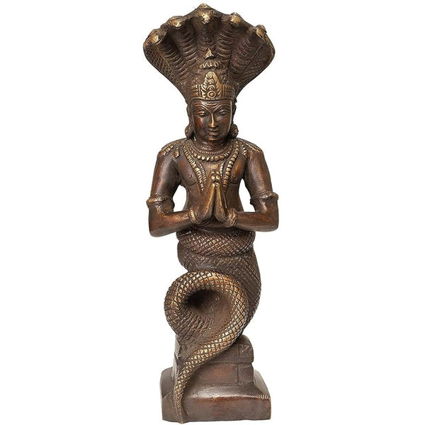 Lord Patanjali Decorative Idol Showpiece Statue Founder of Yoga (Brass, Height 10.3")