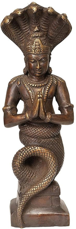 Lord Patanjali Decorative Idol Showpiece Statue Founder of Yoga (Brass, Height 10.3")