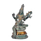 Brass Saraswati Idol Statue of Saraswati Sitting on Lotus Home Decor Height 12 Inch