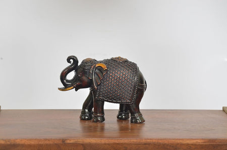 Superfine Brass Elephant Home Decor (Height: 3 Inch)