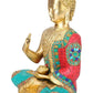 12 Inch Big Buddha Brass Statue Buddhism Life Sign Ashirwad Position Sitting Sculpture Ashirwad Feng Shui Idol Figurine Diwali Gifts Home Decor