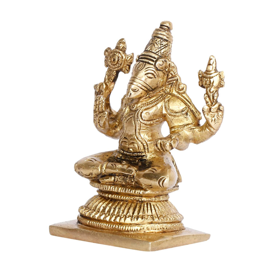 Handcrafted Brass Kartique Varaha Idol | Sacred Home Temple & Décor Statue (Height: 3.7 Inches) Craft Detail