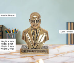Dr. B.R. Ambedkar brass statue with “CONSTITUTION OF INDIA” nameplate on base