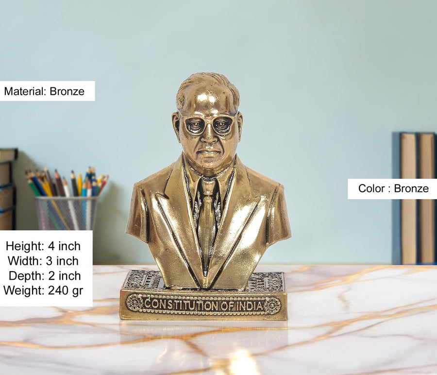 Superfine Brass Dr. B.R. Ambedkar Statue (Height: 4 Inch) Craft Detail